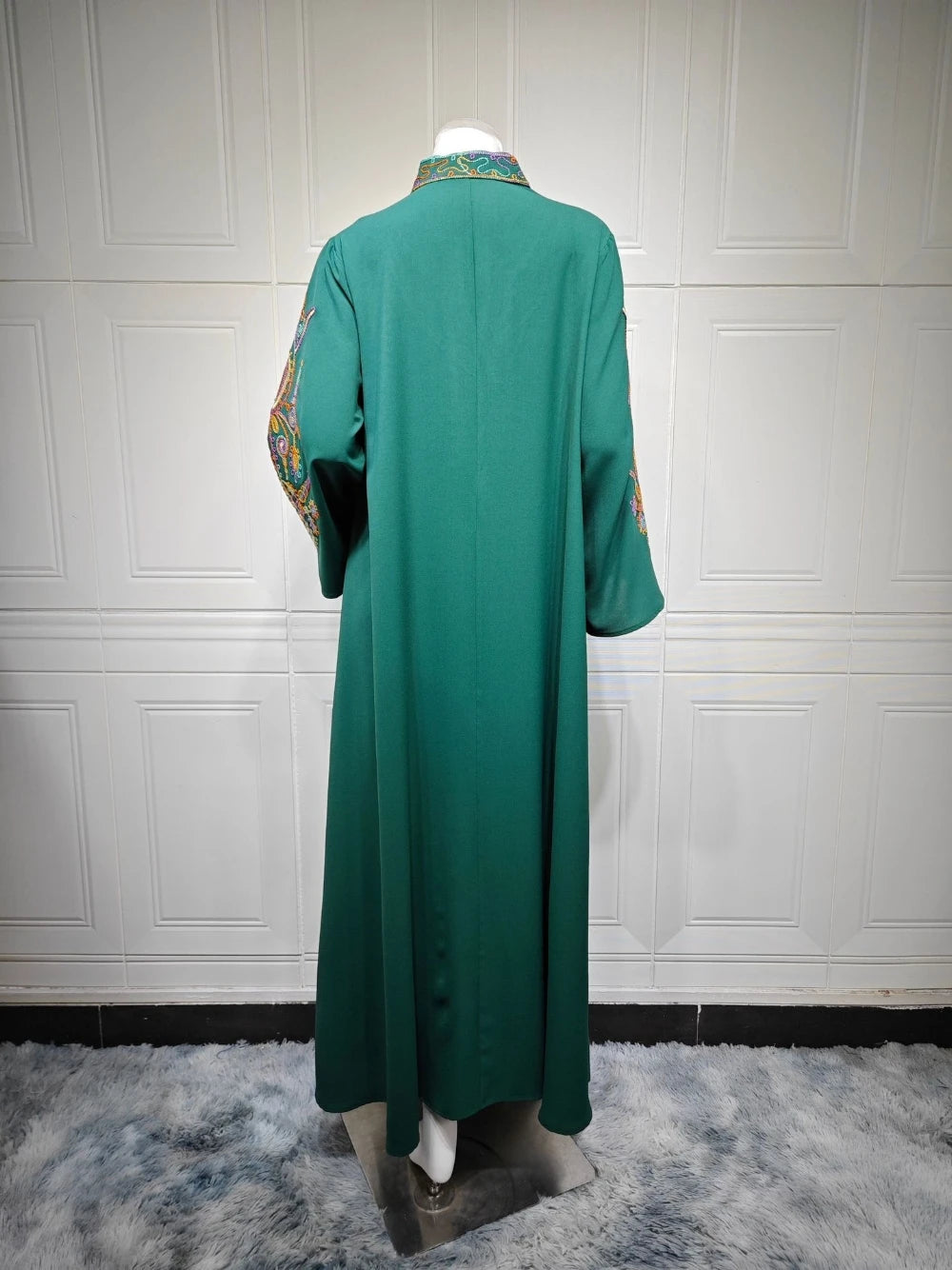 Abaya Cording Embroidery Evening Dress, Unique 5 Color Loose Kaftan Robe, Delicate Celebrity Cocktail Gown, Four Seasons
