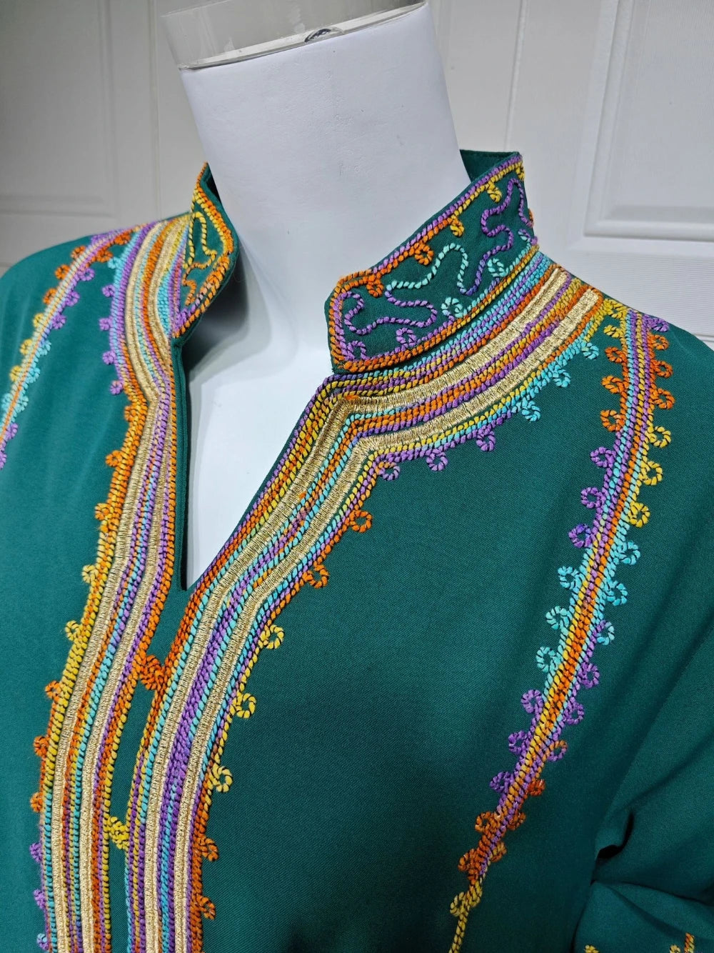 Abaya Cording Embroidery Evening Dress, Unique 5 Color Loose Kaftan Robe, Delicate Celebrity Cocktail Gown, Four Seasons