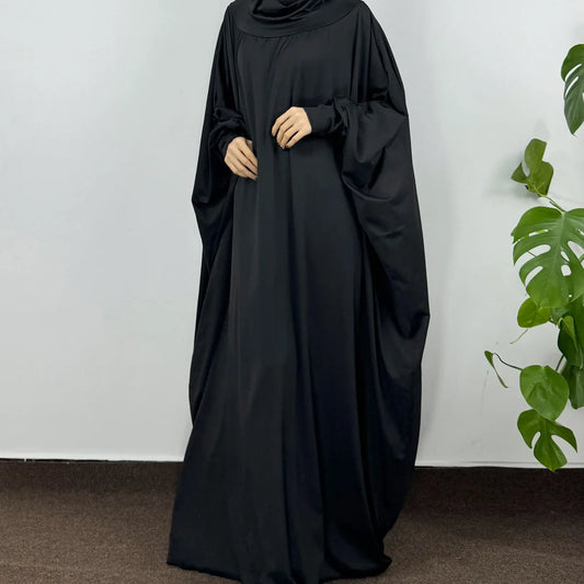 Islamic Abaya Modesty Ramadan Dress Muslim Abayas Hooded Long Sleeve One-piece Prayer Hijab Dress Women Jilbabs Turkish Kaftans